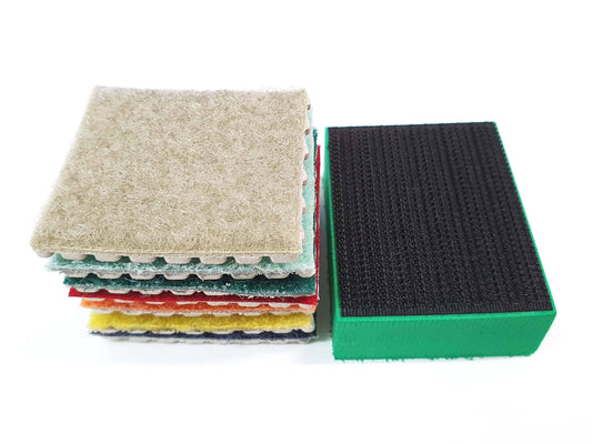 Small diamond plates to handpolishing marble  4 grits