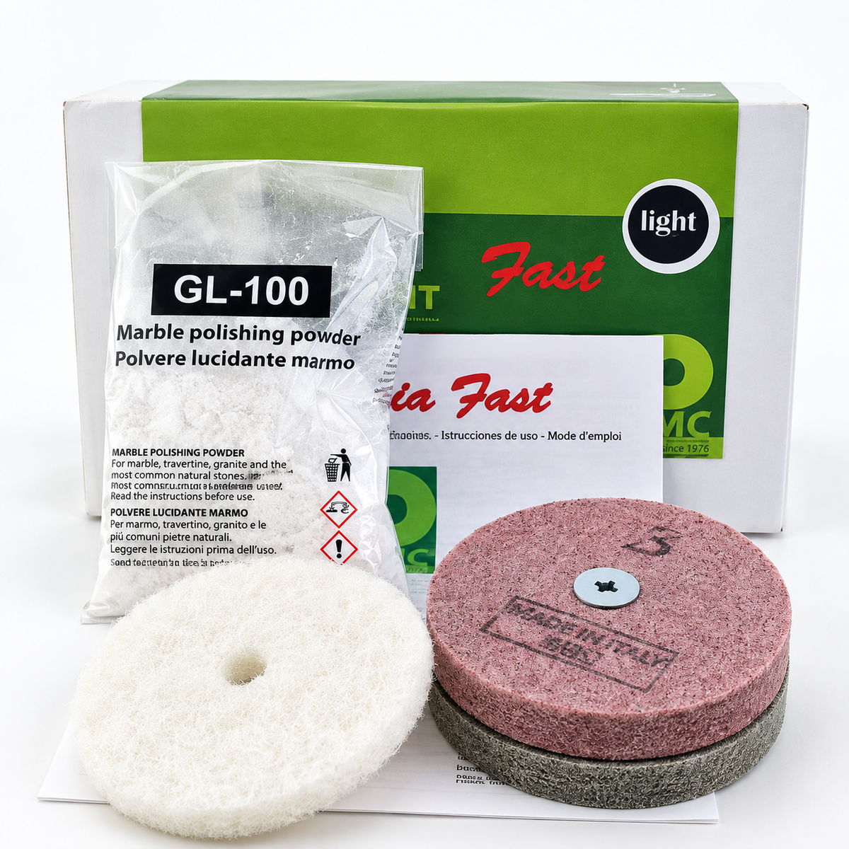 Virginia Fast Light – Kit manuale per ripristinare il marmo opaco