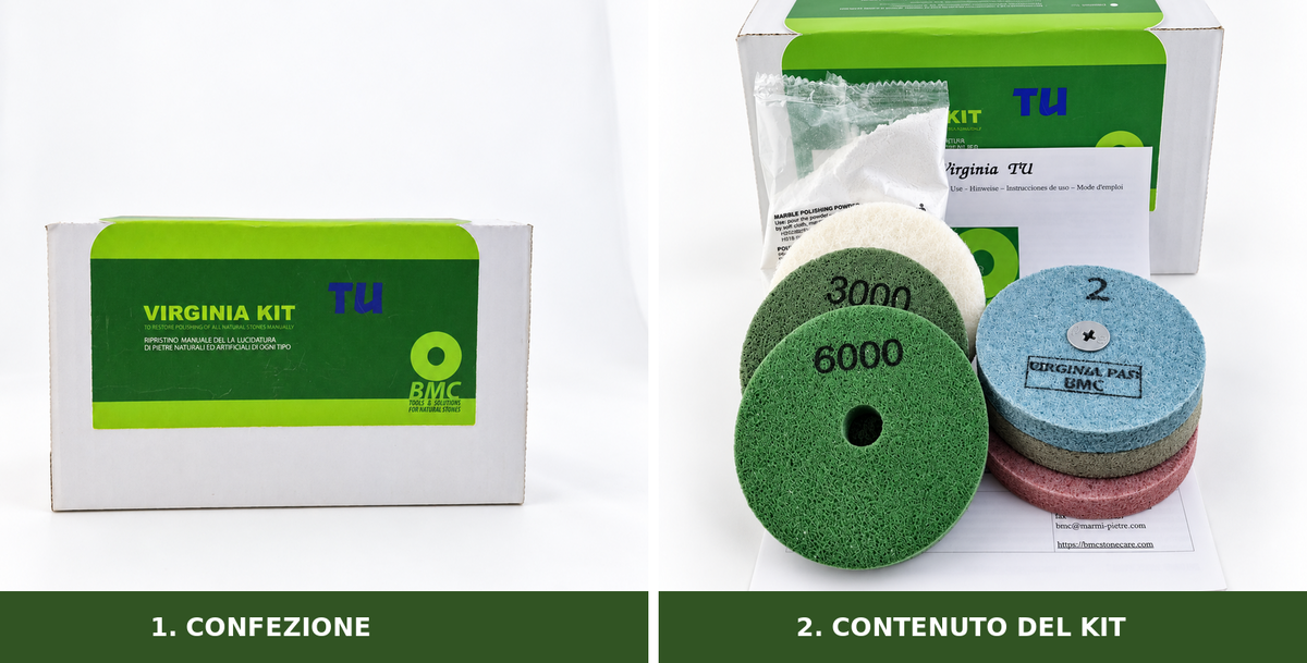 Virginia TU – Kit universale per ripristinare marmo e granito